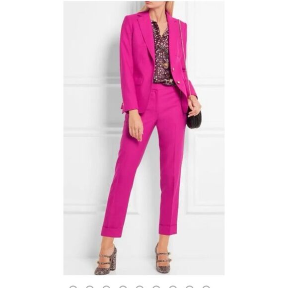 J.CREW Rhodes Wool Fuscia Pink Blazer Size 00 ~ New No Tags - Picture 2 of 9